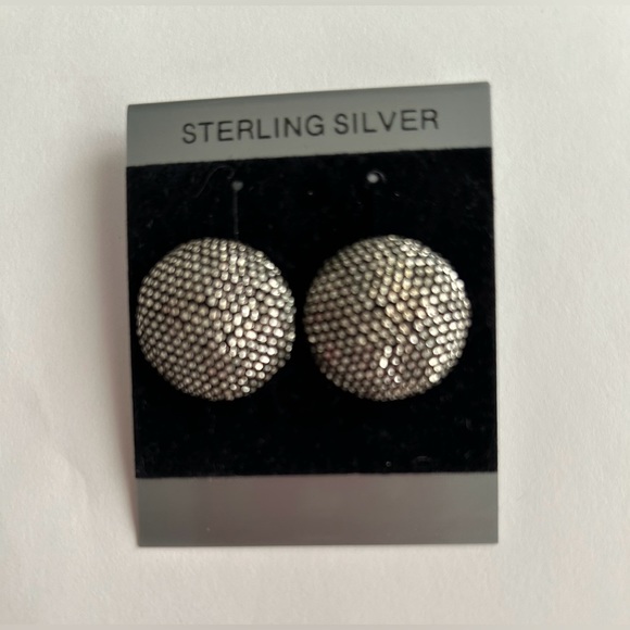 New Sterling Silver Handmade Stud Earrings made in USA - Picture 1 of 12